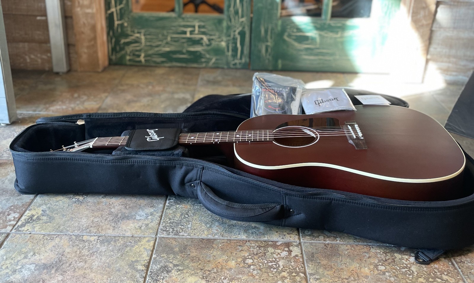 Gibson J-45 Special Acoustic Electric Guitar in Satin Wine Red w/ Gibson Case