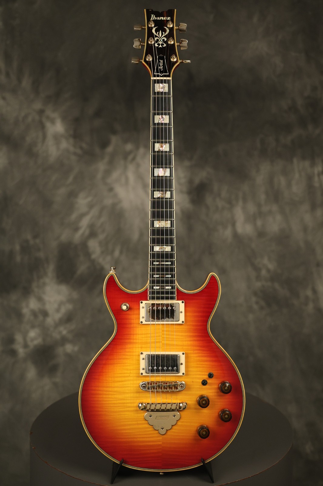 1983 Ibanez Artist AR300 Cherry Sunburst with HIGHLY FIGURED flame maple top
