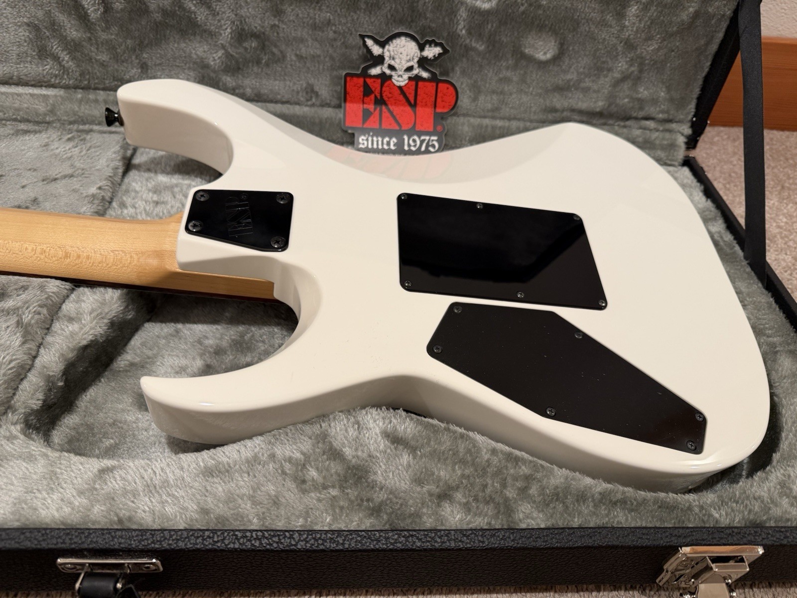 ESP M-II Deluxe White 6-String Electric Guitar w/Hardcase Japan Custom Shop