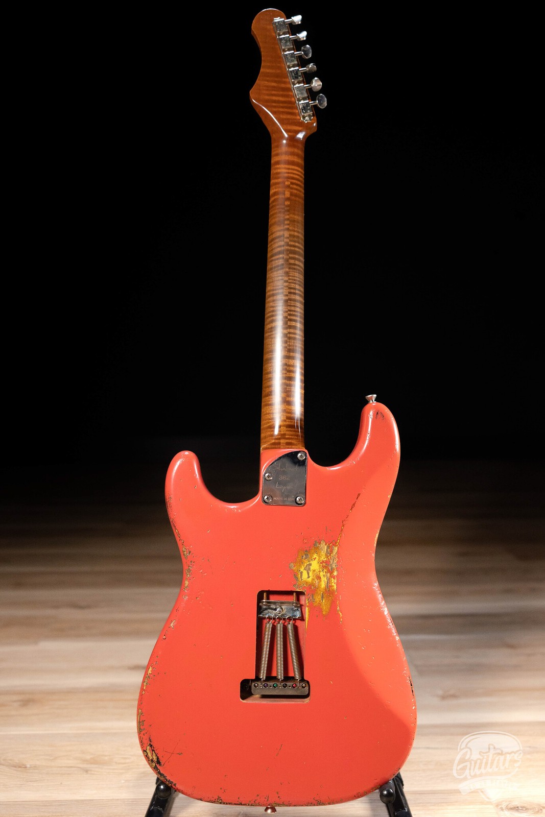 Shabat Lynx HSS Swamp Ash S-Style w/ Stainless Frets – Fiesta Red over 3TSB