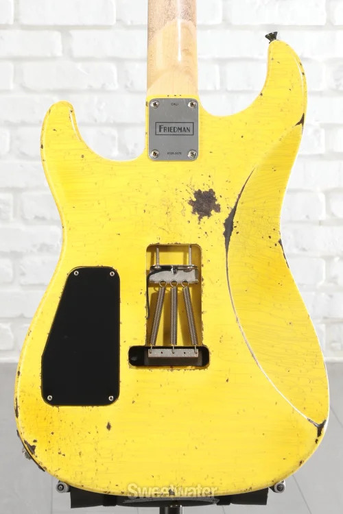 Friedman Cali Electric Guitar – Graffiti Yellow/Black Diamonds, Medium Aged