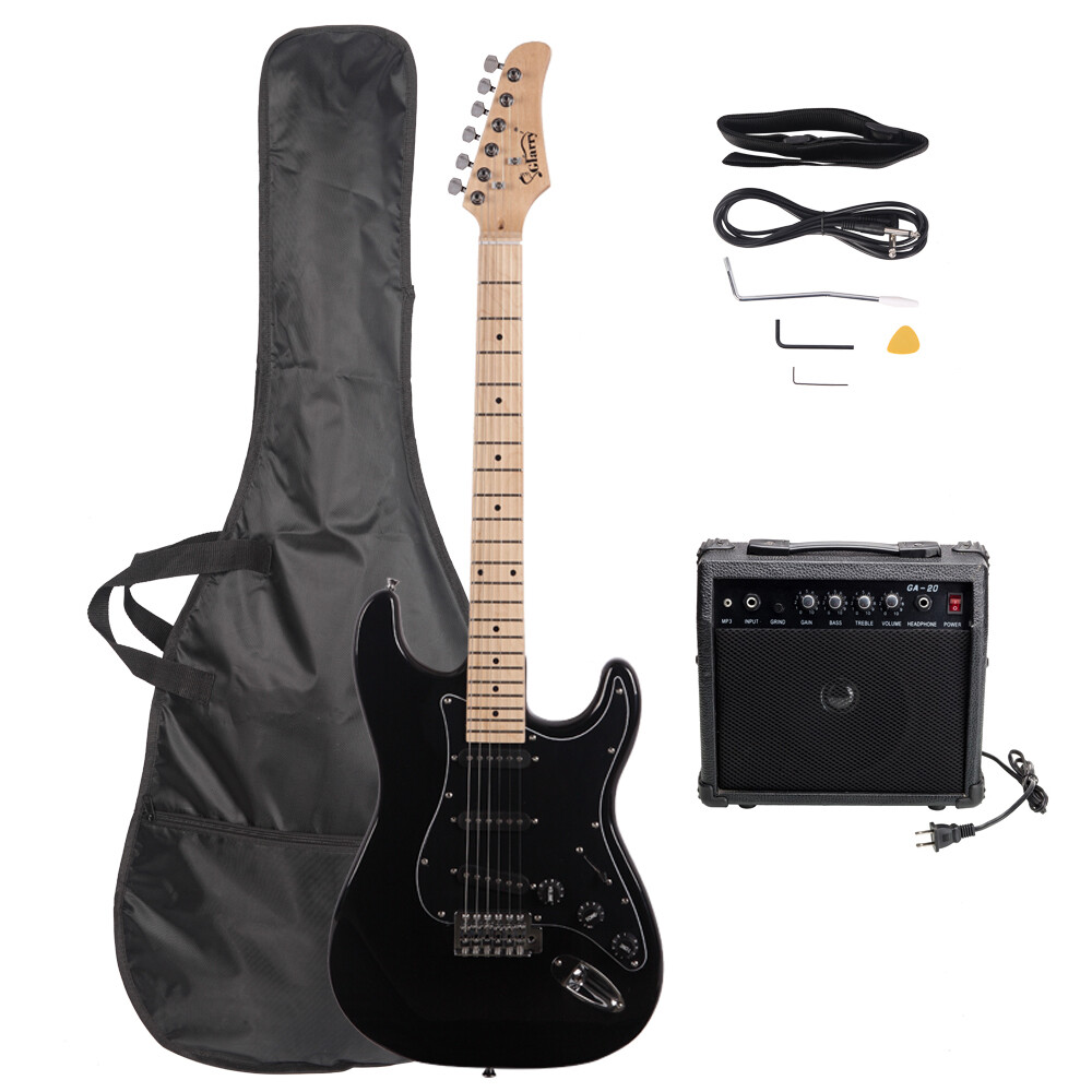 Glarry 39″ Full Size Electric Guitar Kit School Band with 20W Amplifier,Bag