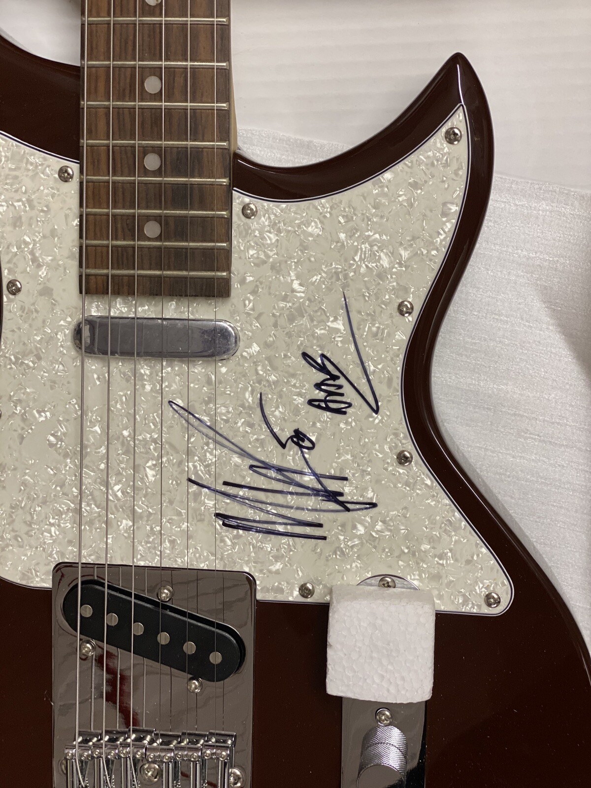 All American Rejects Autographed Mike Kennerty Electric Guitar Washburn Lyon New