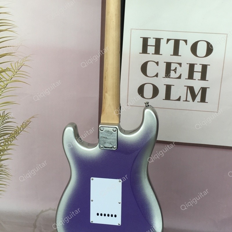 Great Value Solid Body Electric Guitar Metallic Sparkle Finish Rounded fret Edge