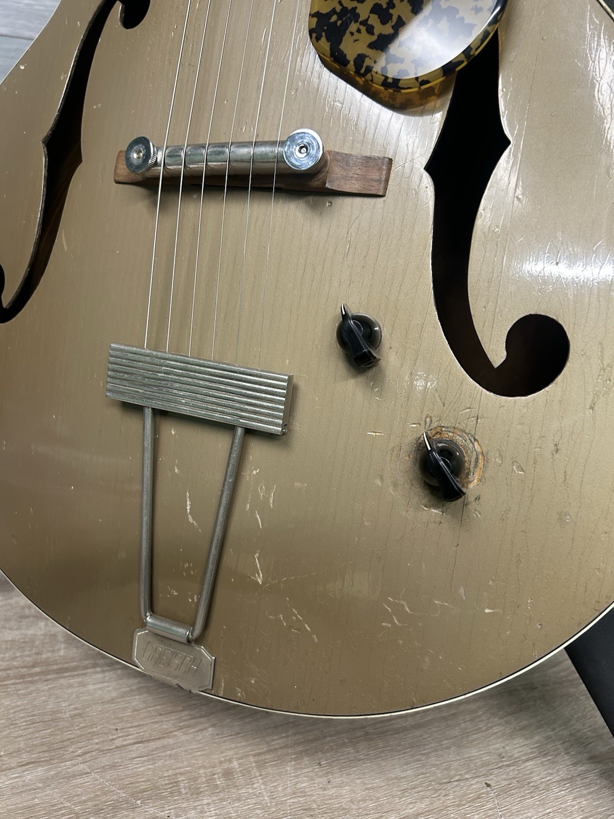 VINTAGE 1956 GRETSCH ELECTROMATIC 6184 CORVETTE ELECTRIC GUITAR JAGUAR TAN #2641