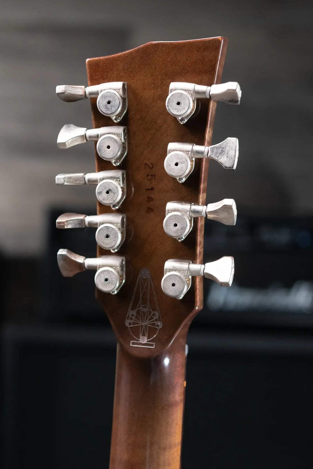 Dunable Custom Gnarwhal 9-String 1-Piece Curly Redwood Electric Guitar – Charcoa