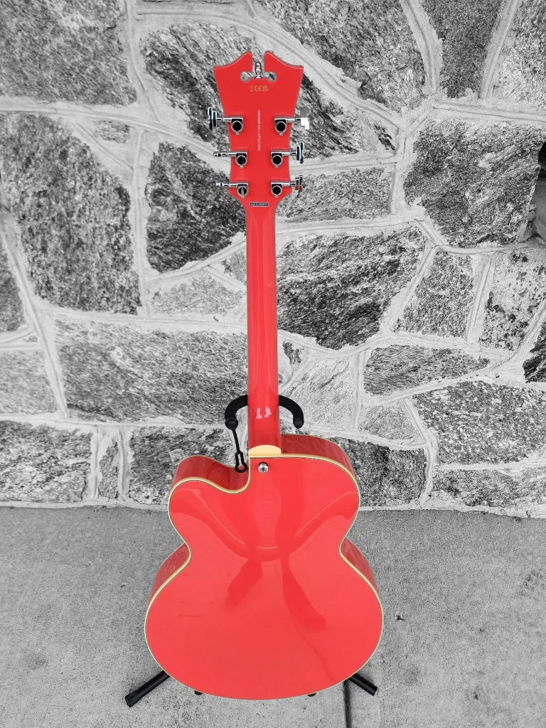 D’Angelico Premier EXL-1 Hollow Body Electric Guitar, Fiesta Red