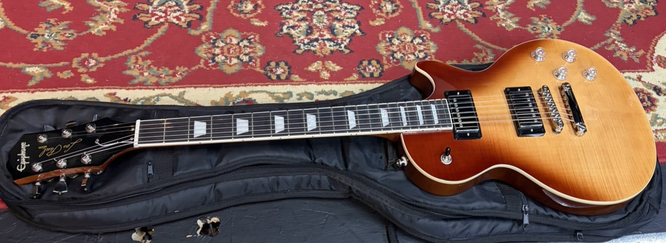 Used Epiphone Les Paul Modern Figured Cafe Latte Fade 7.4lbs