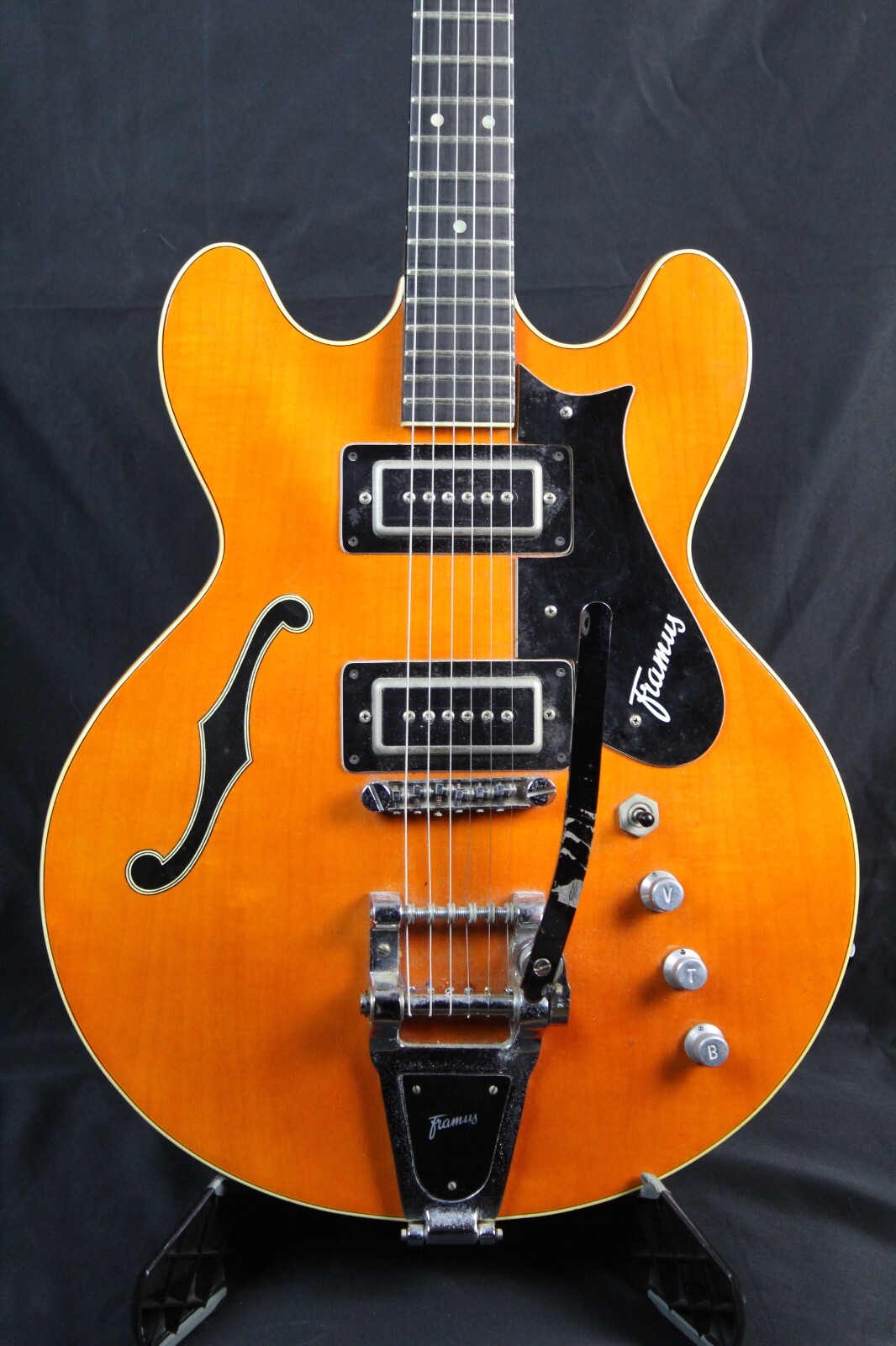 Framus Caravelle 5/117-52 60´s Orange Hollow-Body Guitar Made in Germany w/HSC