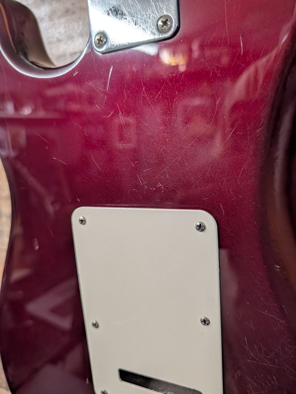2002 Fender FSR Trans Moto Stratocaster Wine Red W/ Gig Bag Mim