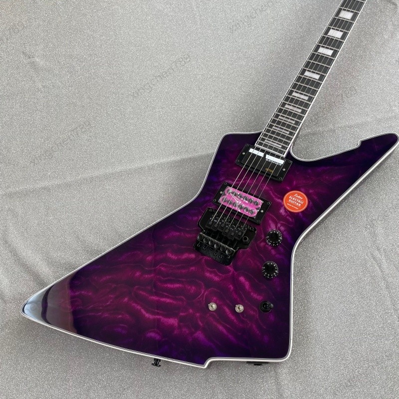 Hard Rock Solid Electric Guitar Stainless Rounded Fret Edge H-H Active Pickups