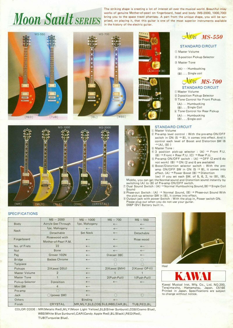 1982 Kawai Moonsault Japanese Vintage Guitar (MS-700) – The CARS Ric Ocasek