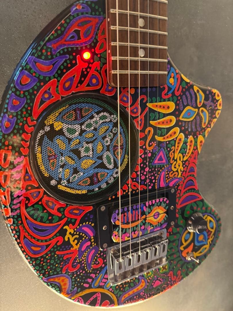 FERNANDES ZO-3 hide Psychedelic Paint Mini Guitar