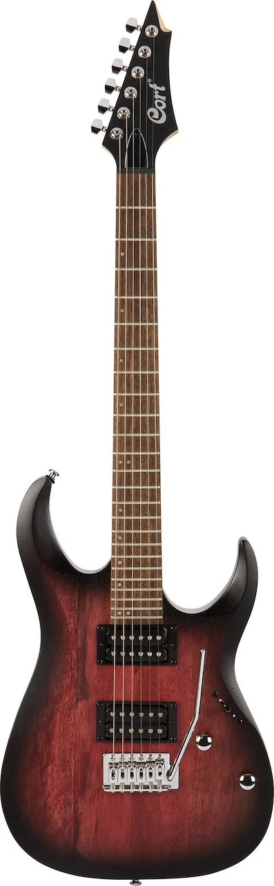 Cort X100OPBB X Series 100 Double Cutaway Electric Guitar. Open Pore Black Ch…