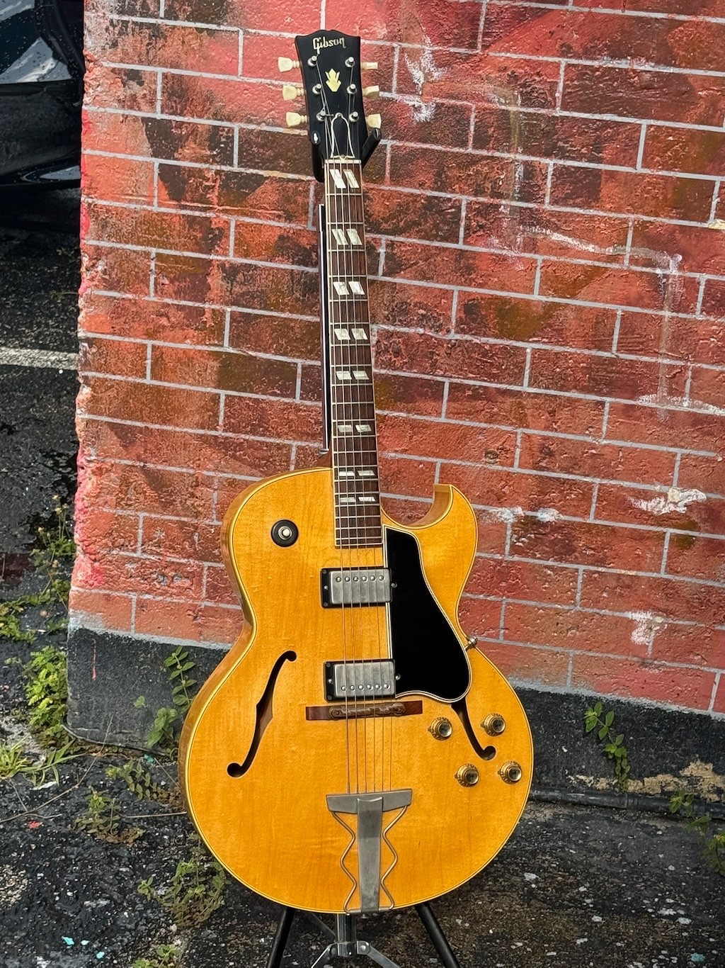 1961 Gibson ES-175DN ultra rare & clean Blonde w/2 PAF pickups w/wide flat neck.