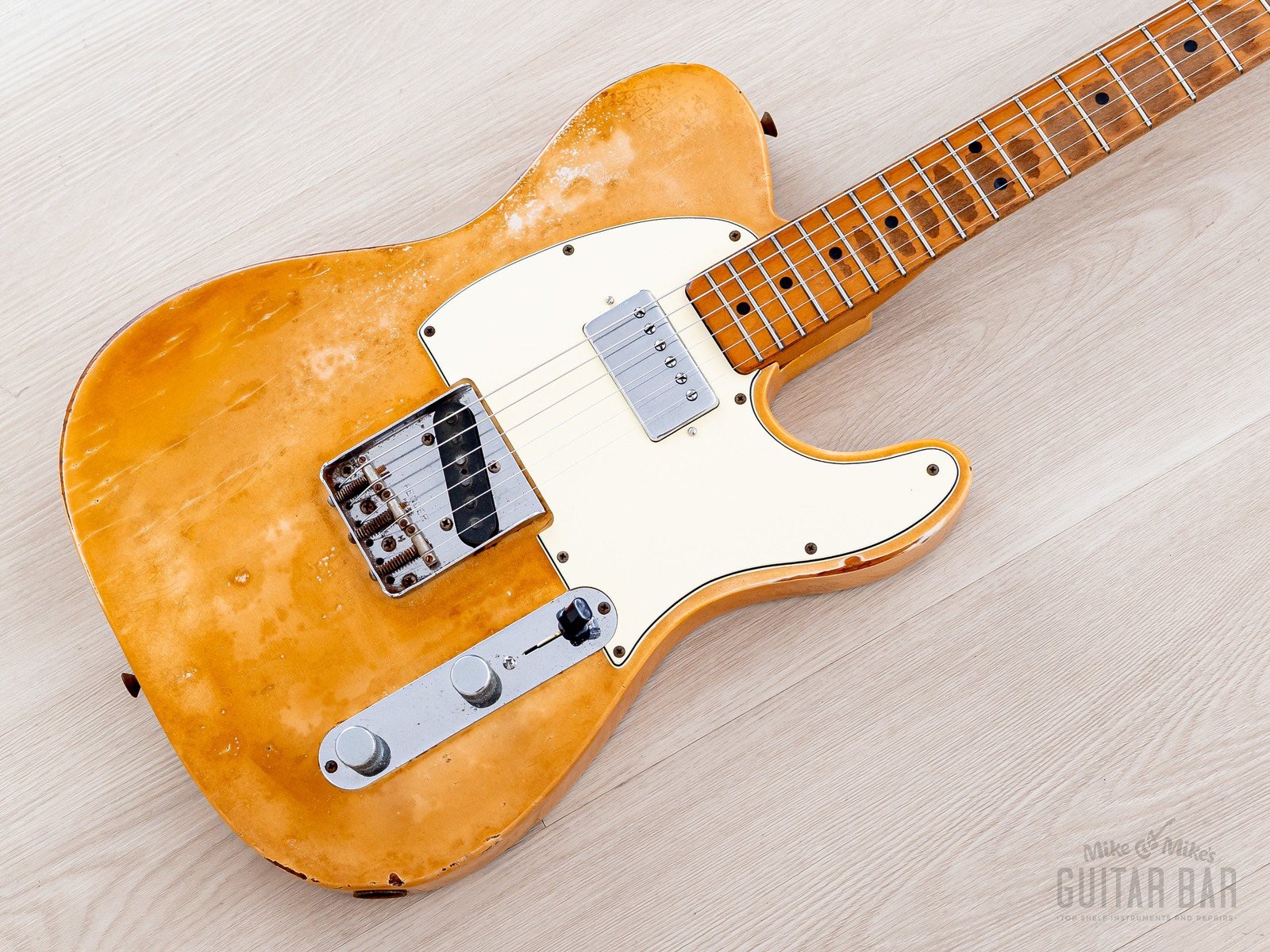 1968 Fender Telecaster Vintage Guitar Blonde w/ Gibson T Top Humbucker, Case