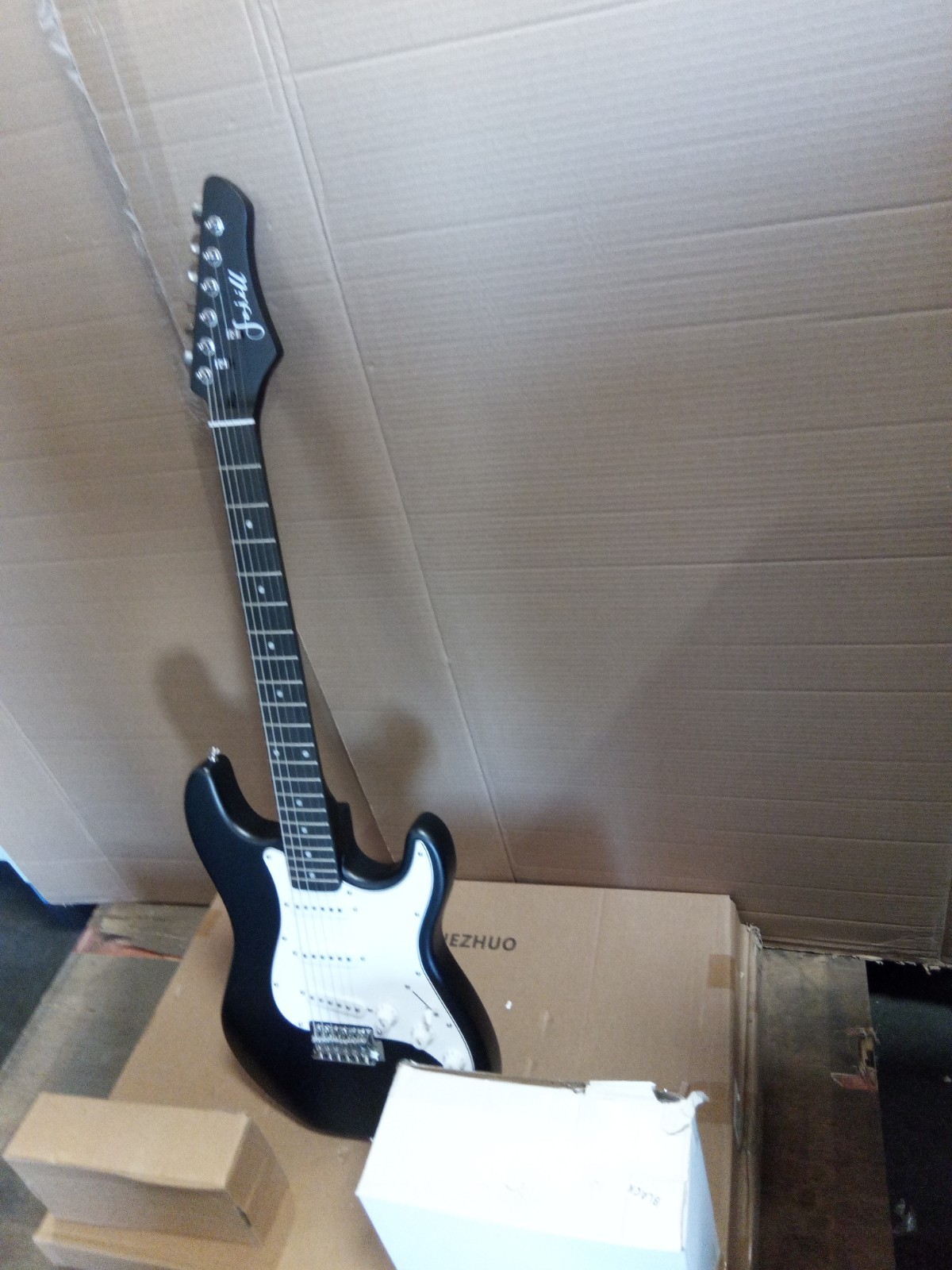 Open Box Black ST Style Electric Guitar kit set with AMP 1ZY2109G0301982009