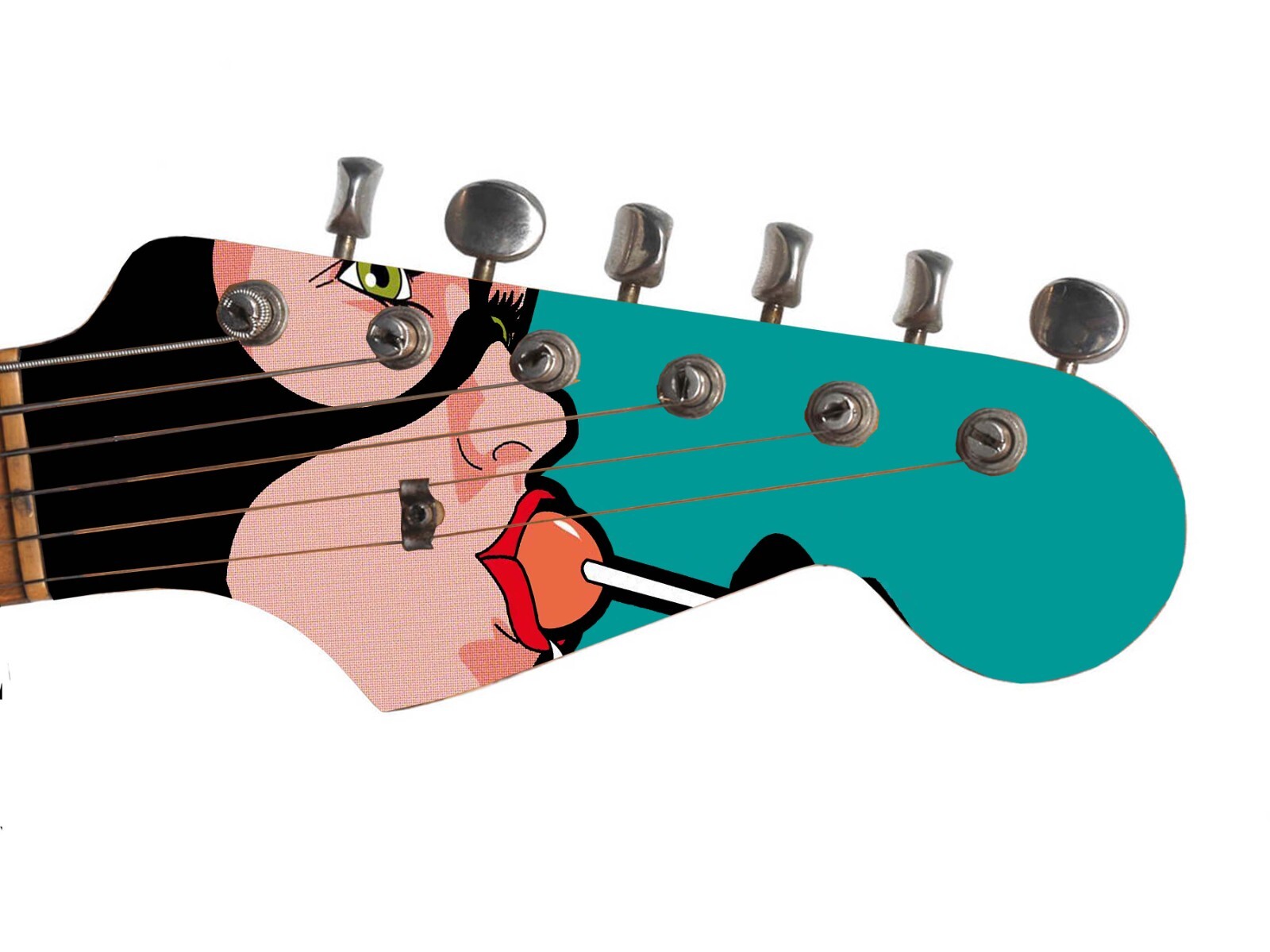 Guitar Skin Wrap Axe Re-Skin Pop Rock Copy Cat Groupie Girl – 1216