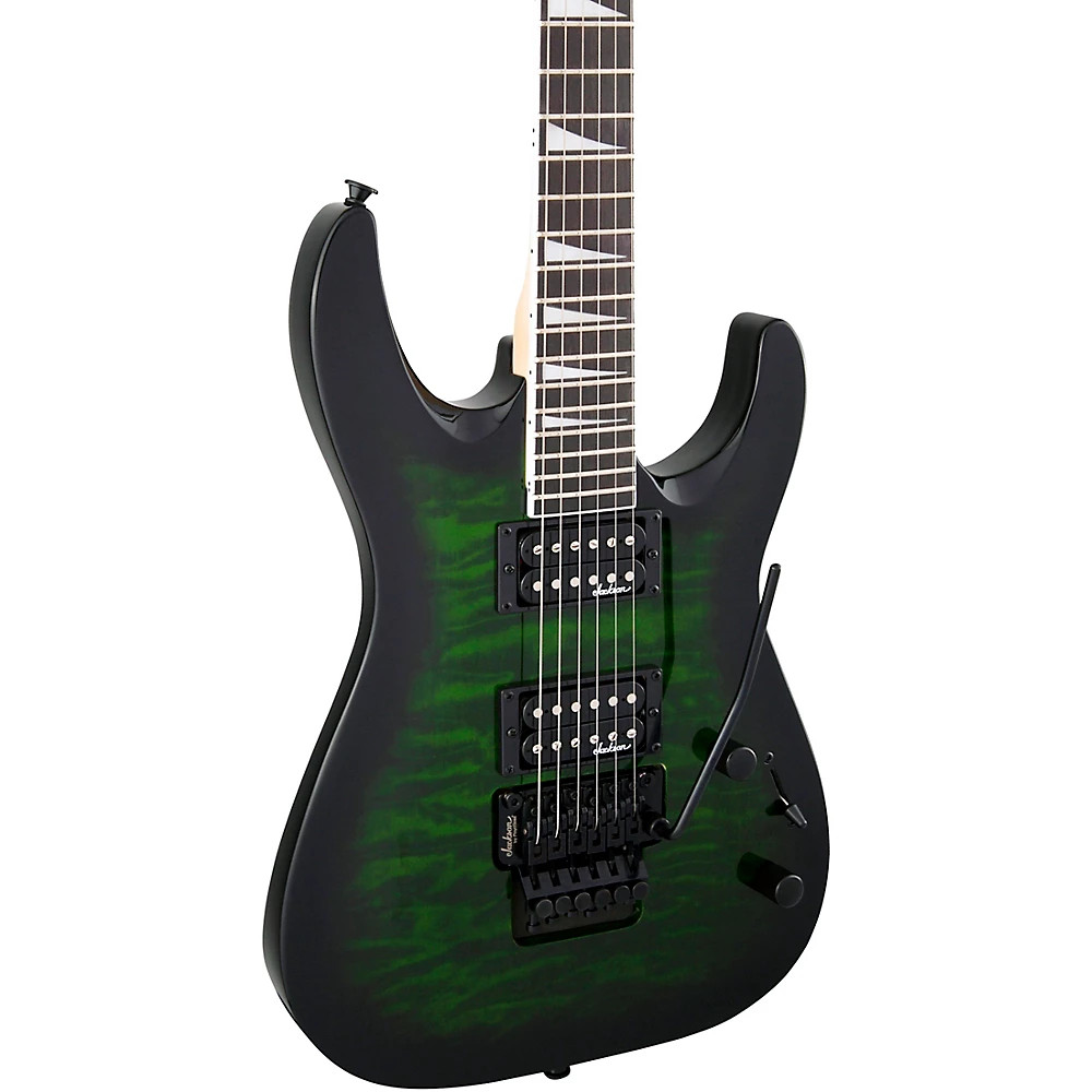 Jackson Dinky JS32Q DKA Arch Top Electric Guitar Transparent Green Burst