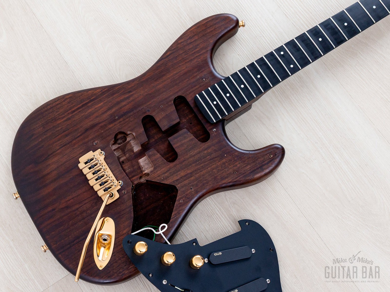 1990s Moon Custom Guitars Superstrat Mahogany S-Style w/ EMG & Case, Japan