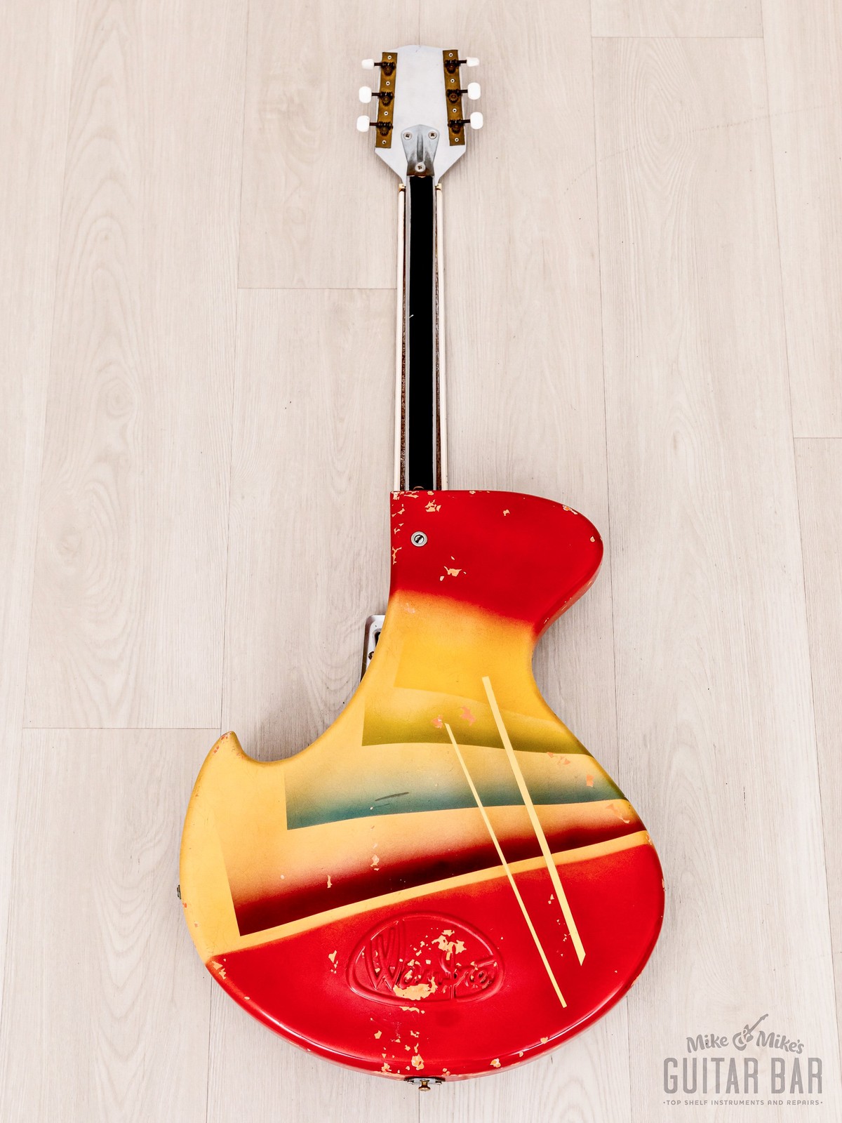 1960s Wandré Rock Oval Vintage Aluminum Neck Guitar w/ Case, Italy