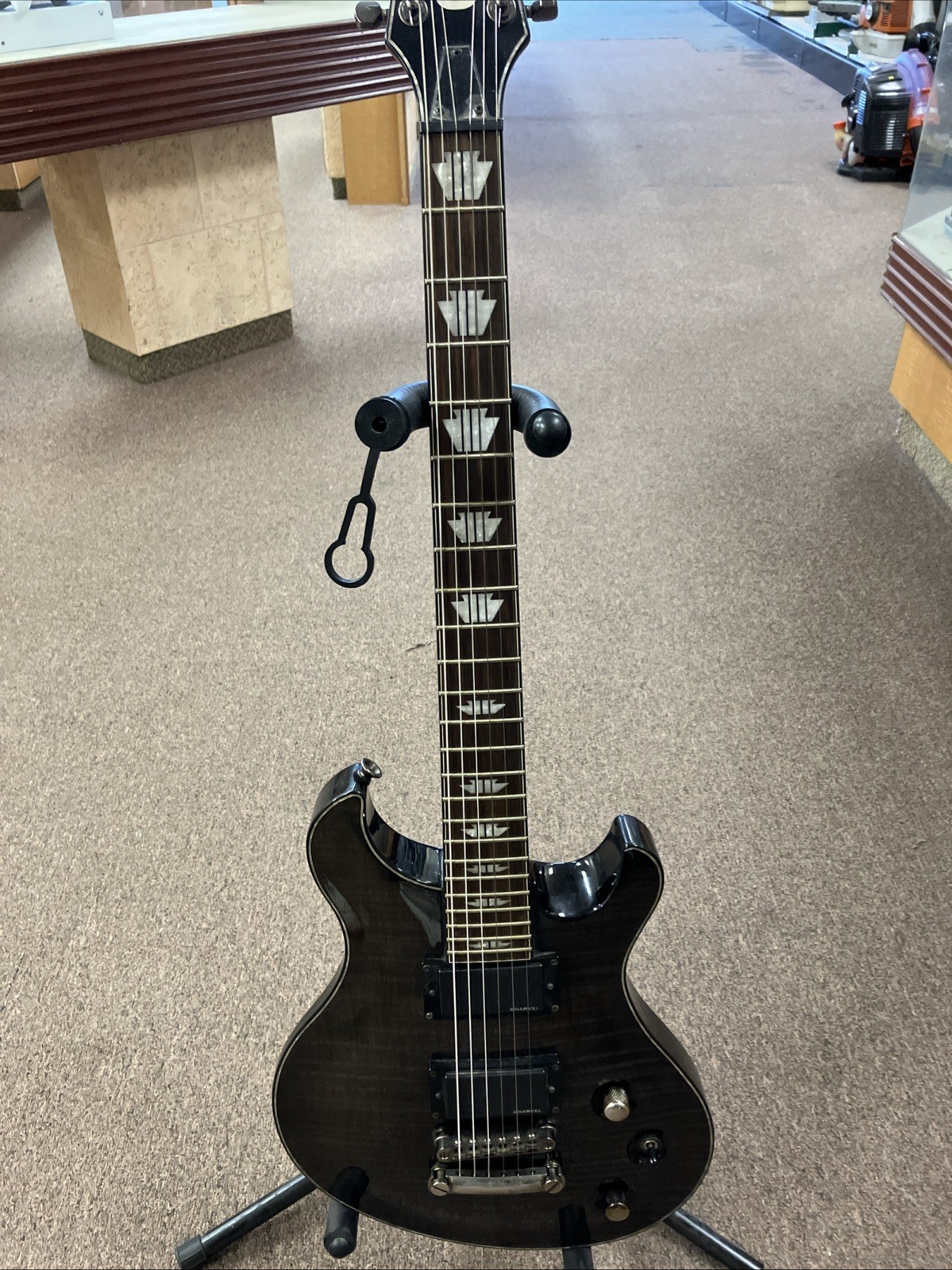 Charvel Desolation DC-2 ST Electric Guitar – Transparent Black NICE