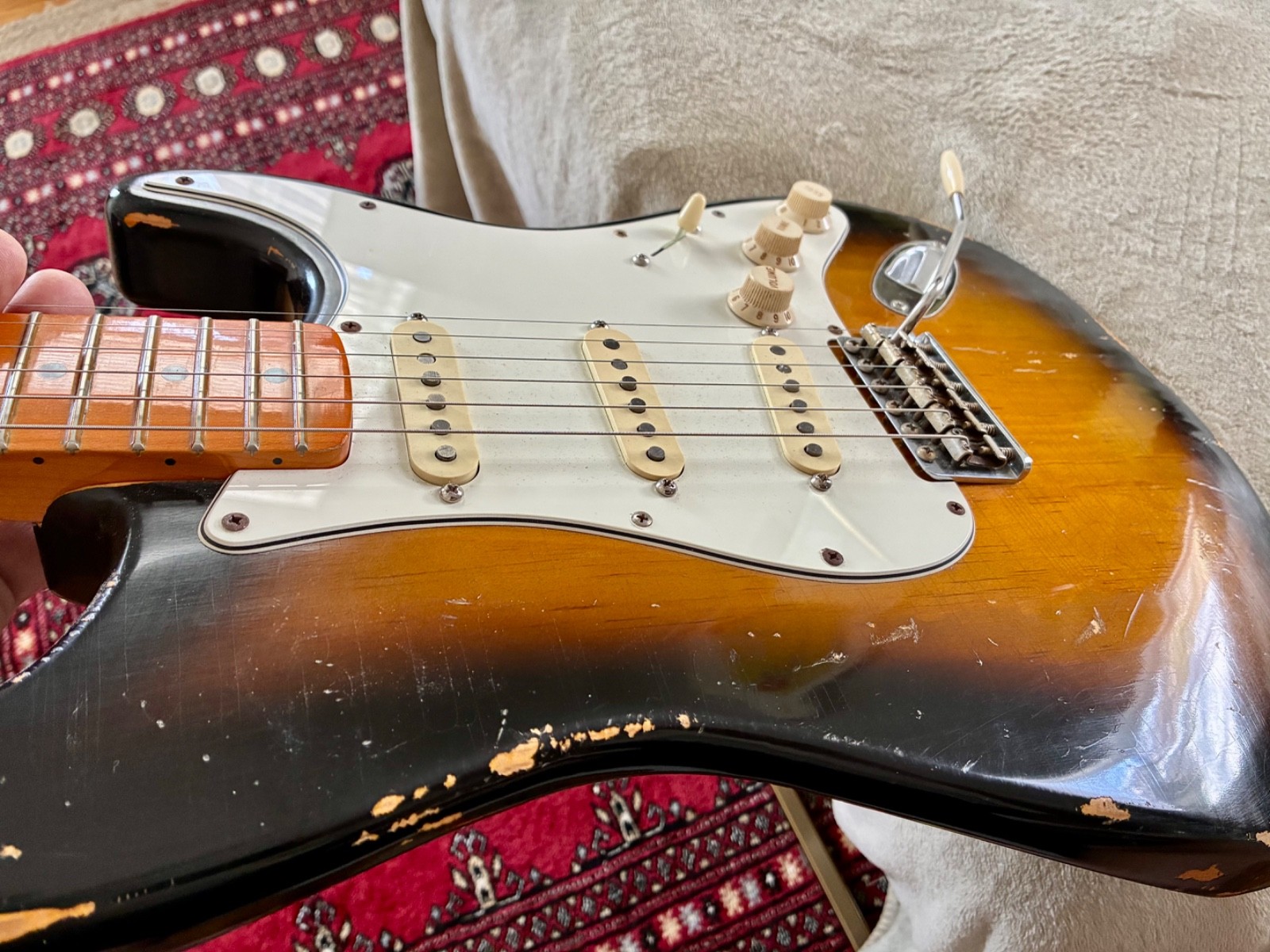 Relic 1960’s style Fender Stratocaster MJT Body and Fender USA parts