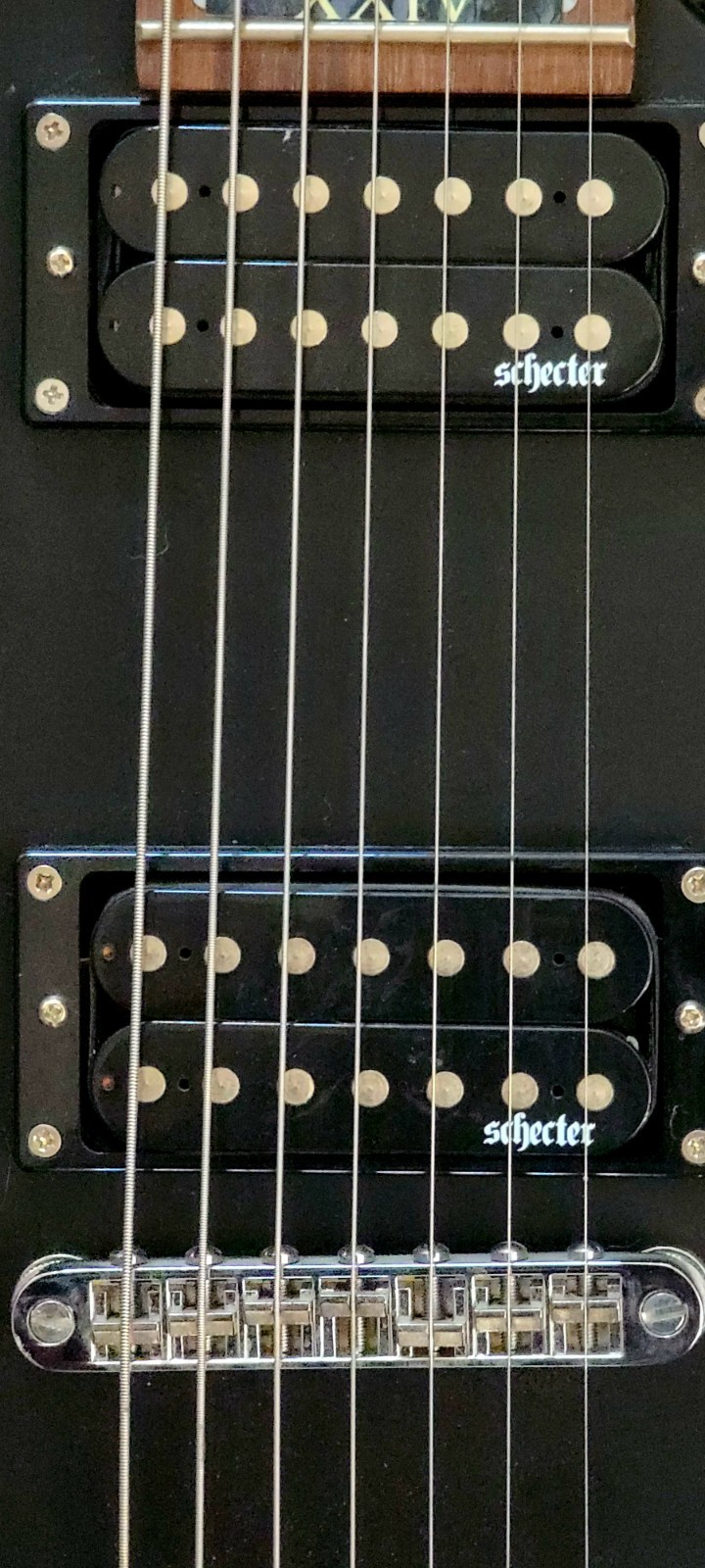 Schecter Diamond Series C-7 Deluxe Satin Black Electric Guitar