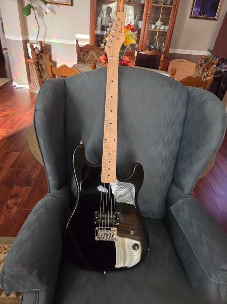 Davison Full Size Electric Guitar With Amp, Case and picks