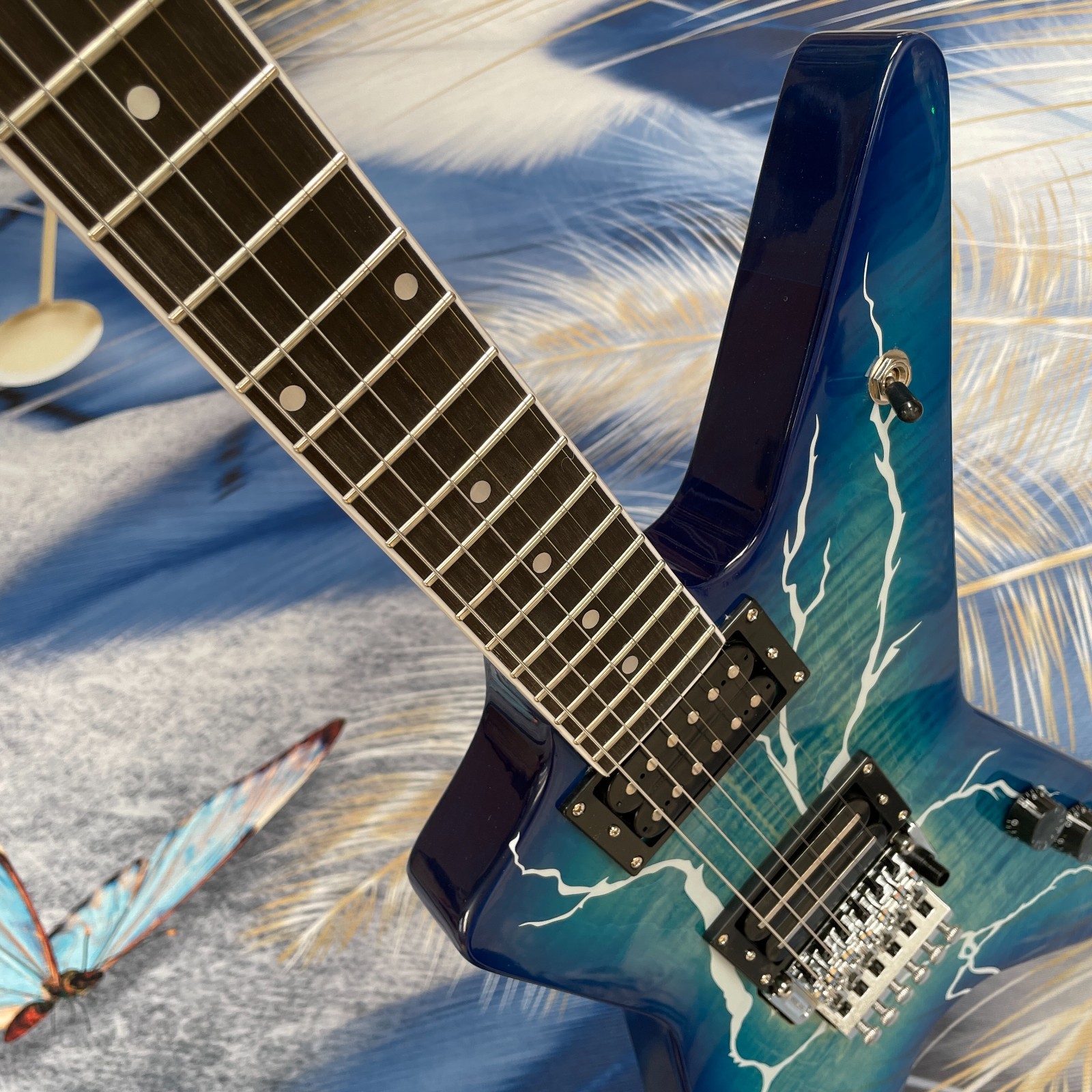 Custom DIME Washburn Dimebag Darrell Signature Model Electric Guitar New Blue