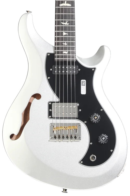 PRS S2 Vela Semi-Hollow Electric Guitar – Platinum Metallic