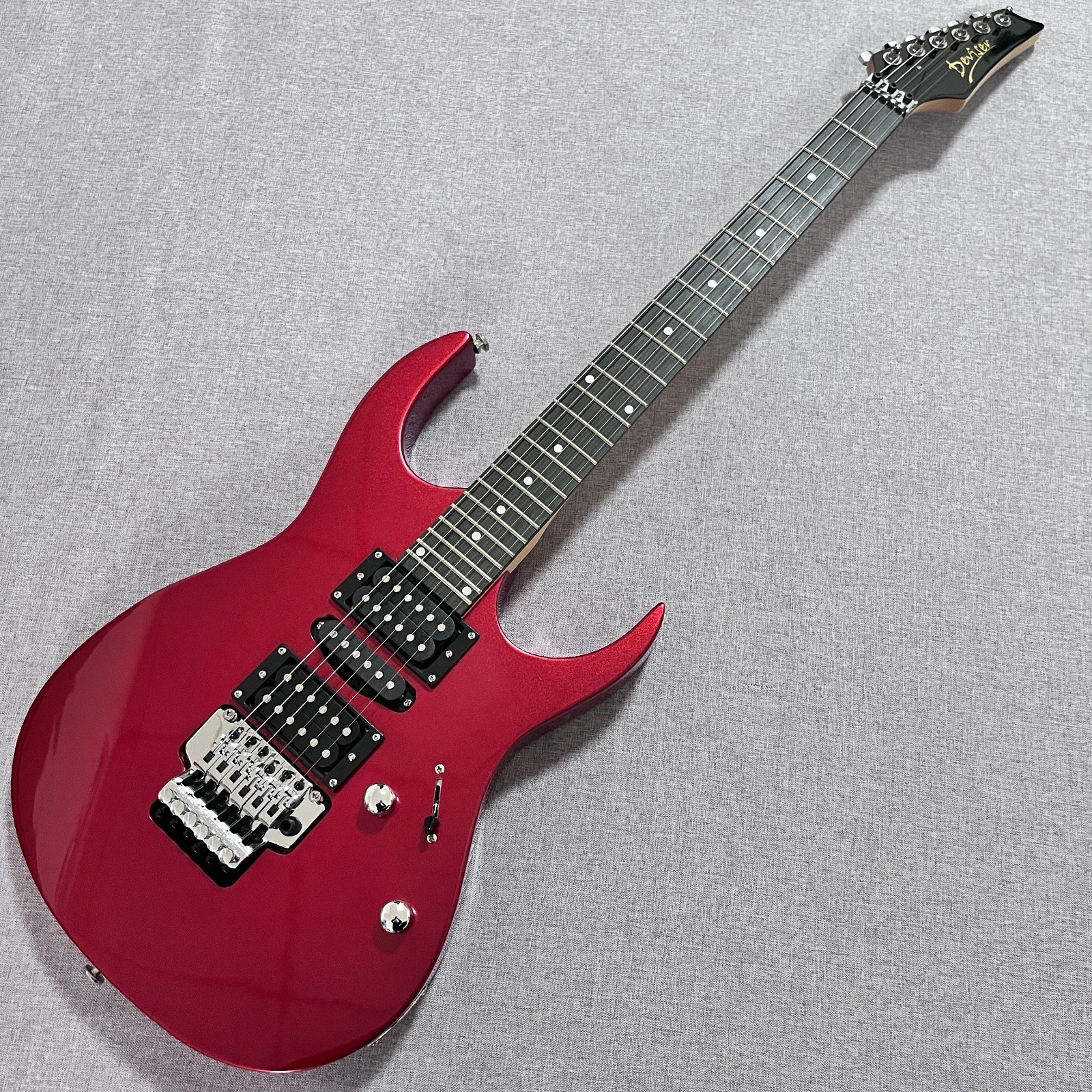 6 String 170 Electric Guitar Red Solid Body HH Pickups CR Hardware maple neck