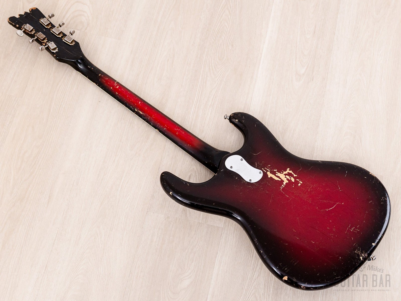 1964 Mosrite Ventures Model Vintage Guitar Red Sunburst w/ Vibramute, Case