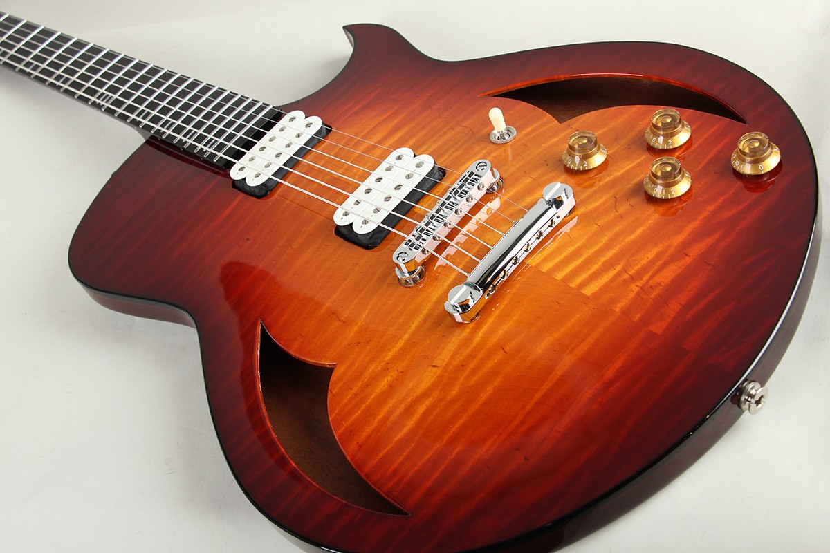 Marchione Semi Hollow Baritone 59 Burst / Figured Maple Mahogany Back The First