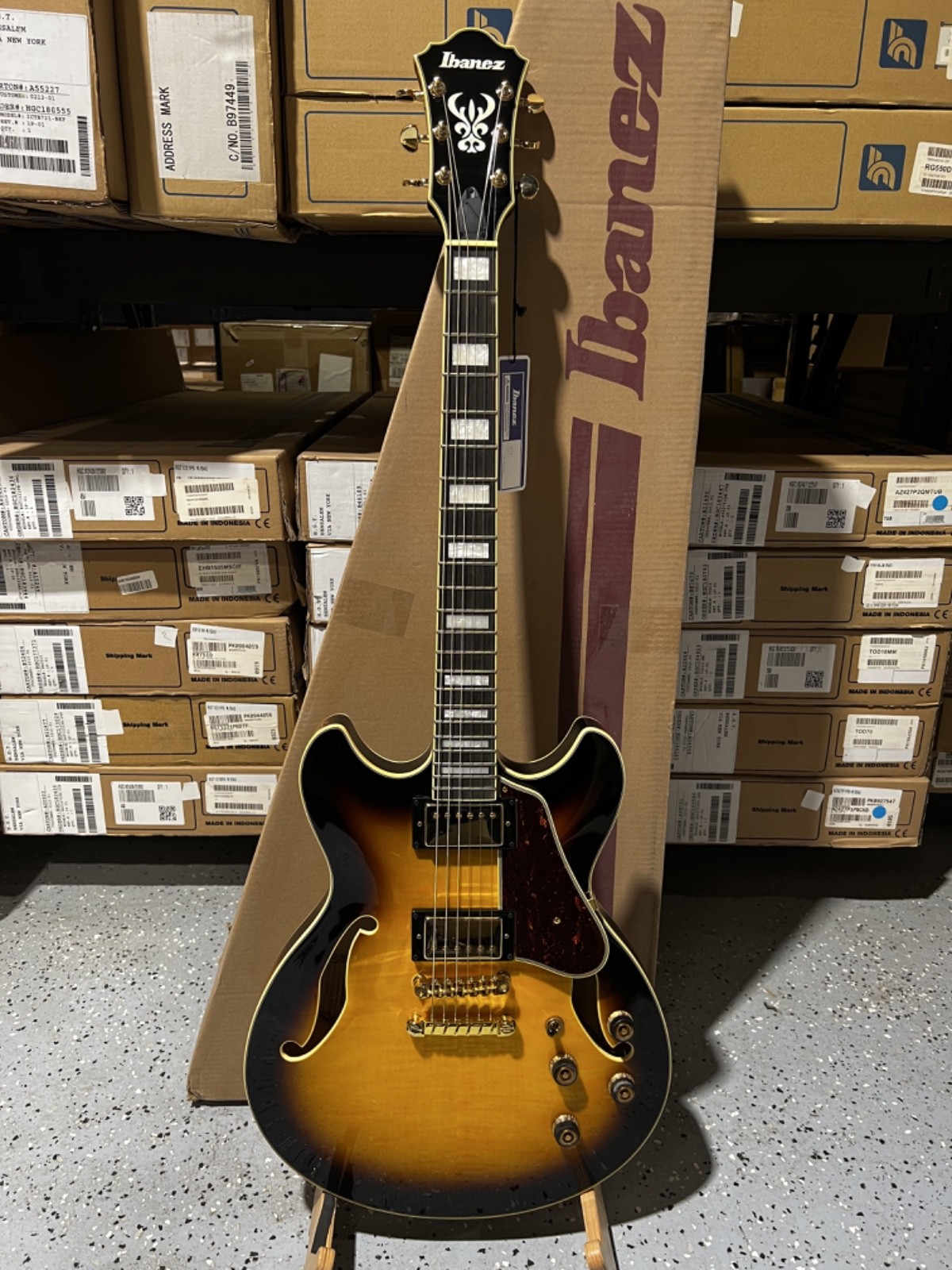 Ibanez Artcore Expressionist AS93FM Semi-hollow Electric Guitar – Antique Yellow
