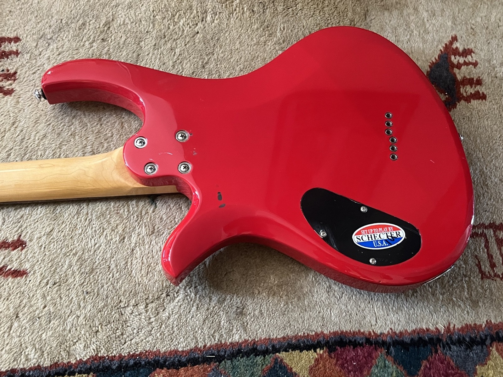 Schecter Diamond Series Riot-6 Electric Guitar Gloss Red Dual Humbucker Rare
