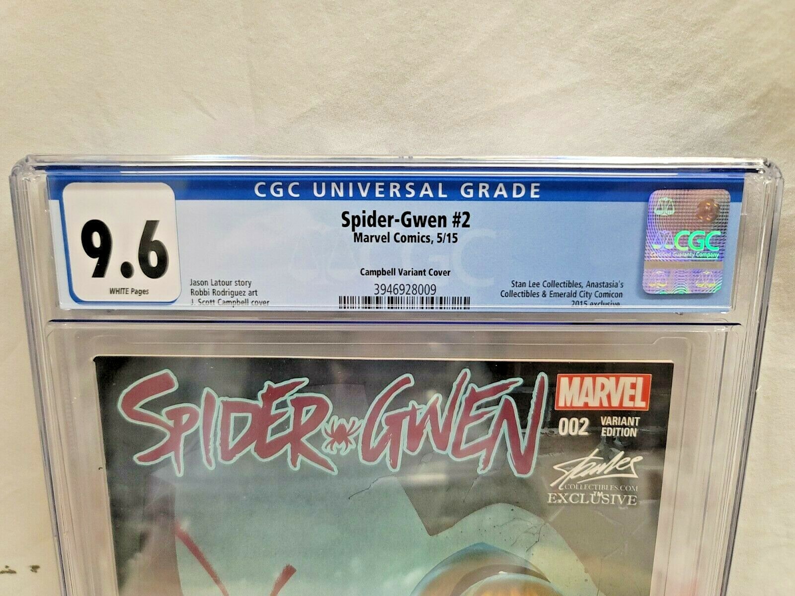 2015 SPIDER-GWEN #1 9.8 & #2 CGC 9.6 🔥 EXCLUSIVE Campbell