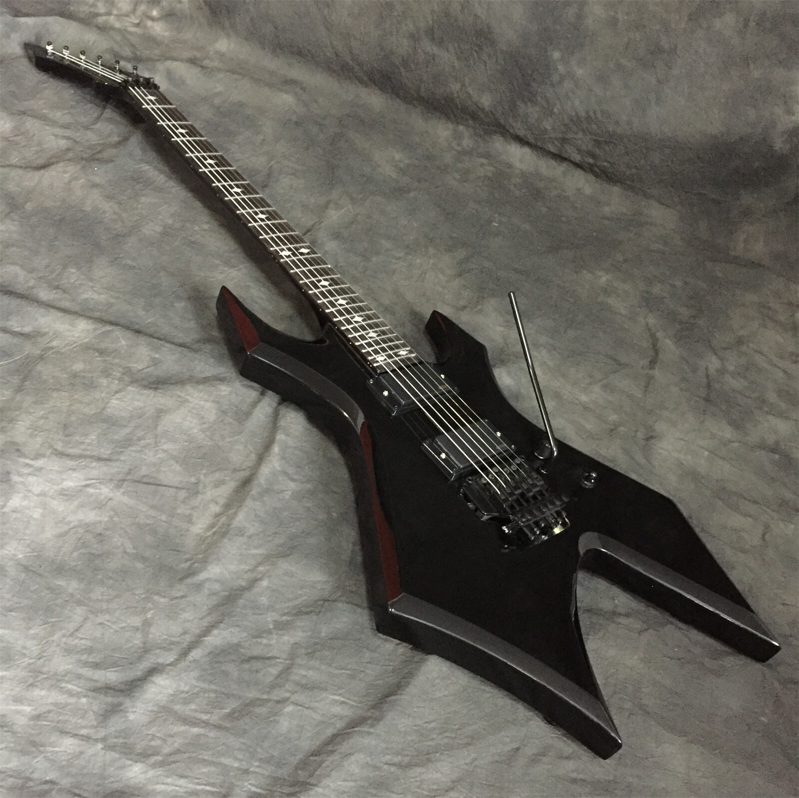 Black Electric Guitar Warlock Extreme Solid Body Basswood Body FR bridge fast