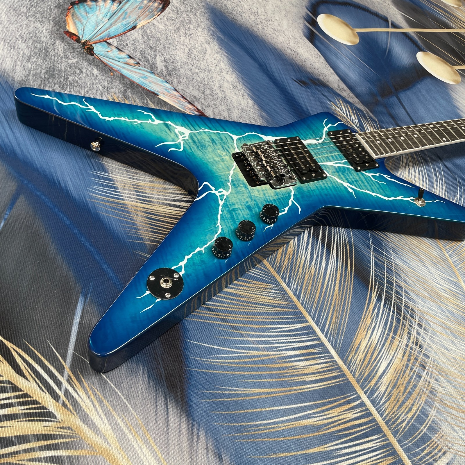 Custom DIME Washburn Dimebag Darrell Signature Model Electric Guitar New Blue