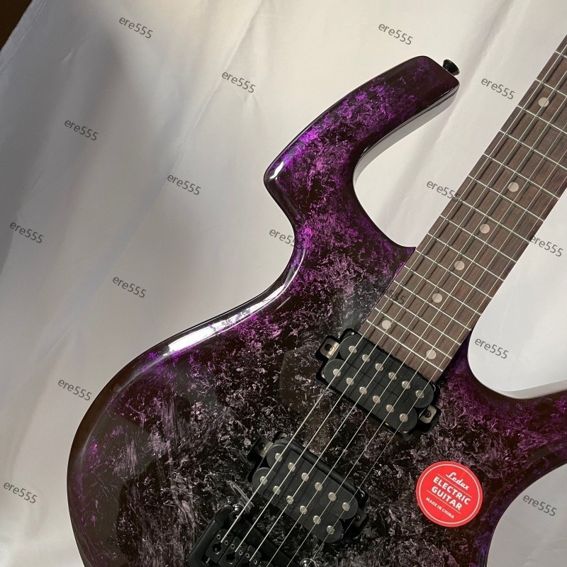 solid body FIY Electric Guitar PK Purple Burl Maple Top Rosewood Fretboard