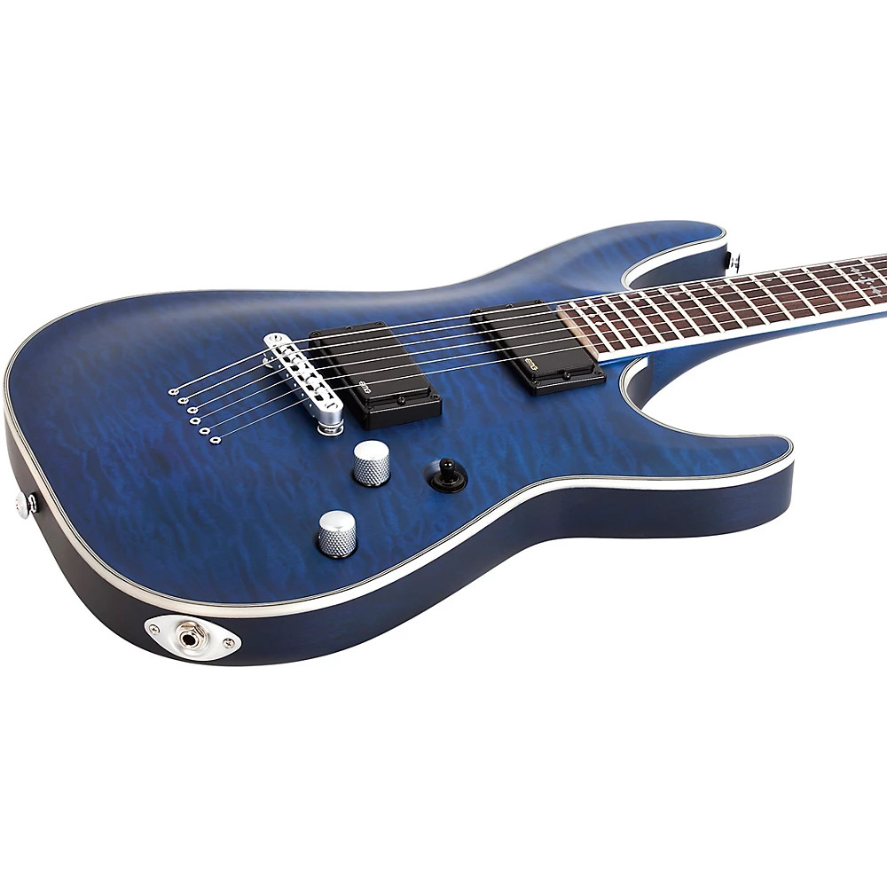 Schecter C1 Platinum Electric Guitar Satin Transparent Midnight Blue