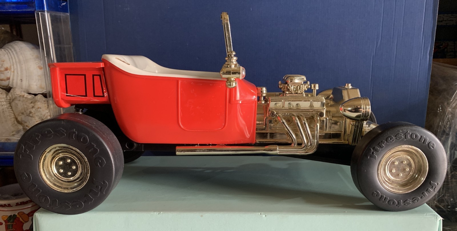 VINTAGE LARGE 16″ TOY PLASTIC CAR FORD T-BUCKET HOT ROD