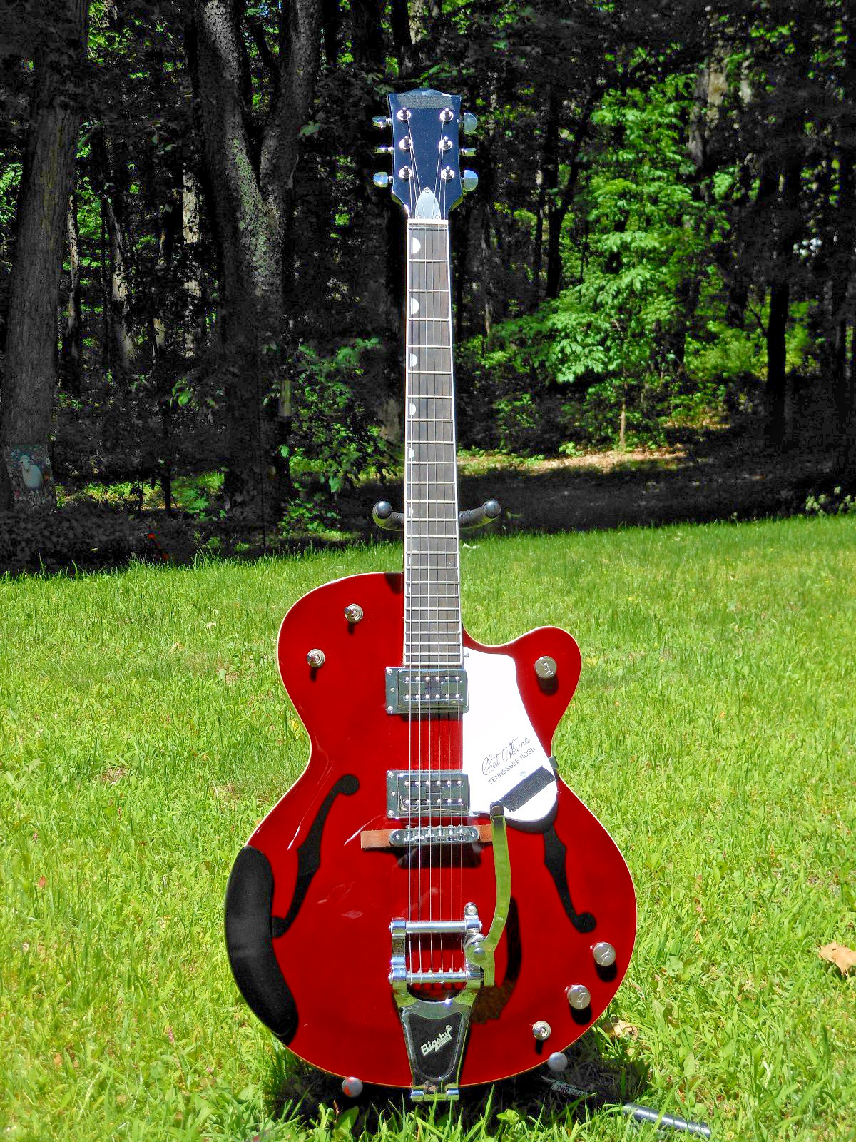 Hollow 6119T Style Guitar w/Forearm Rest, New Knobs & Switch Tips Ships From US