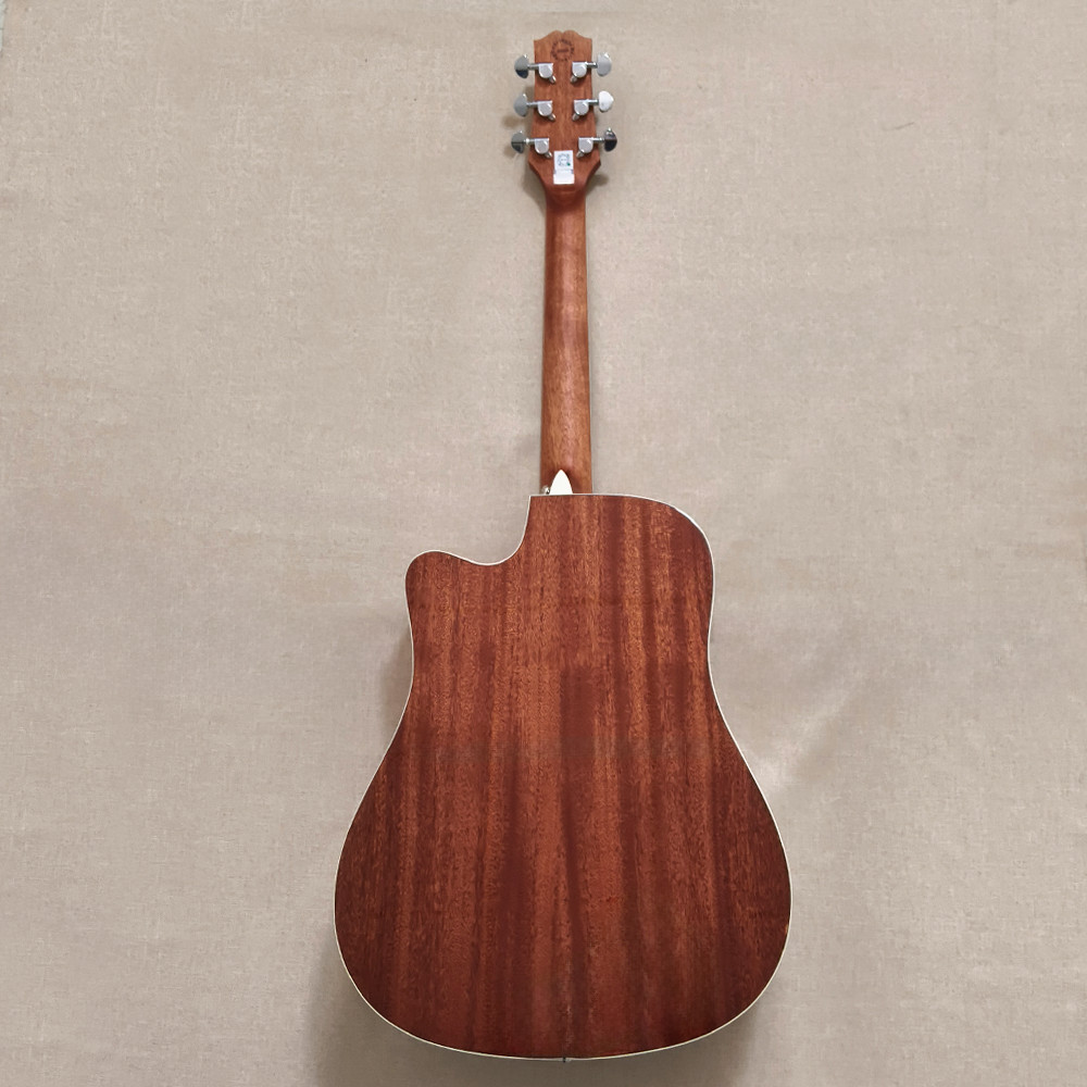 41″ Cutaway Acoustic Guitar Spruce Layered Top Mahogany Neck in Natural Gigbag