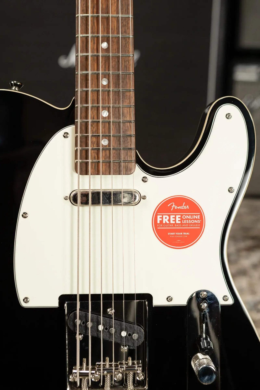 Squier Classic Vibe Baritone Custom Telecaster Electric Guitar – Black