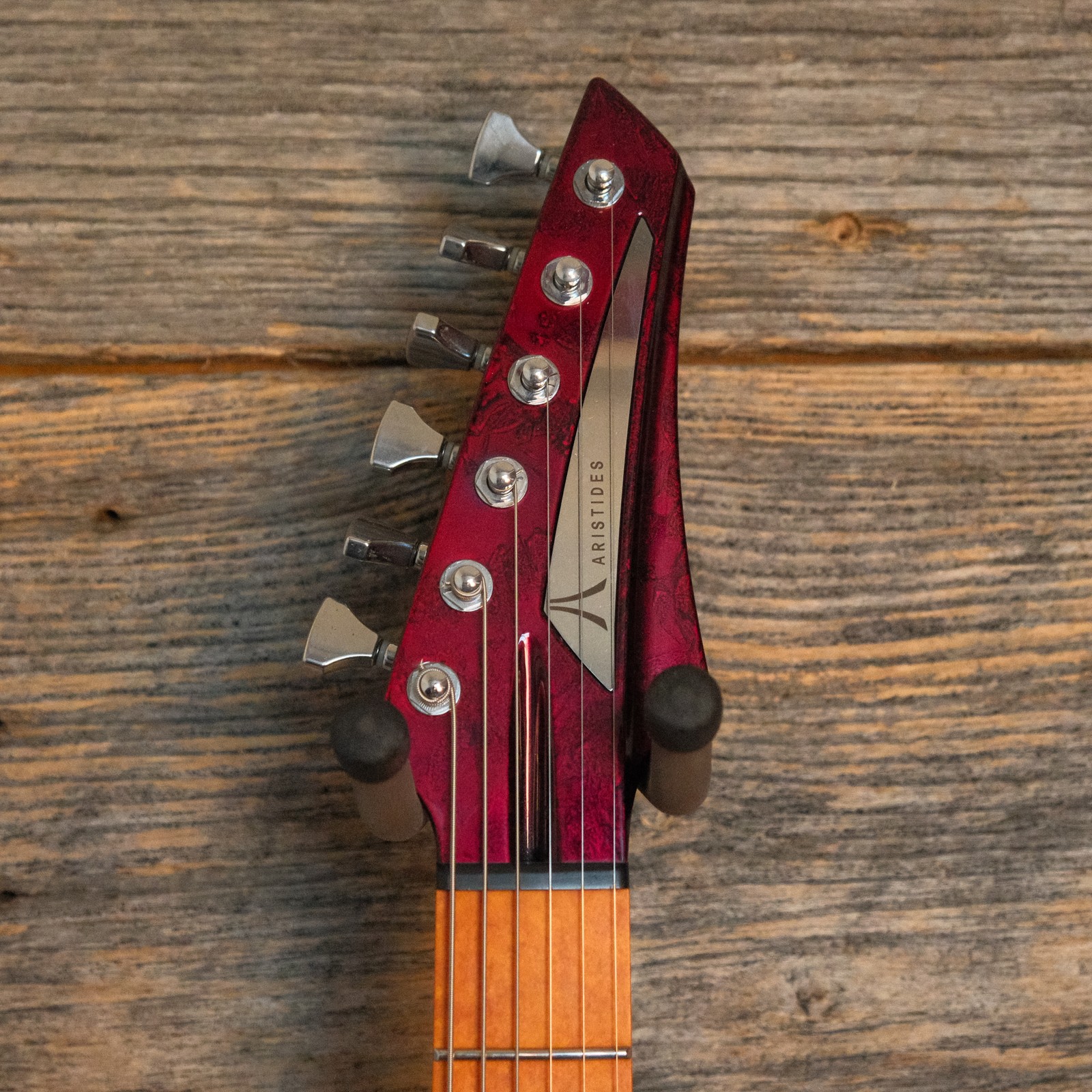 Used Aristides 060 Custom Build Guitar – Ruby Red Marble Burst Gloss w/Case