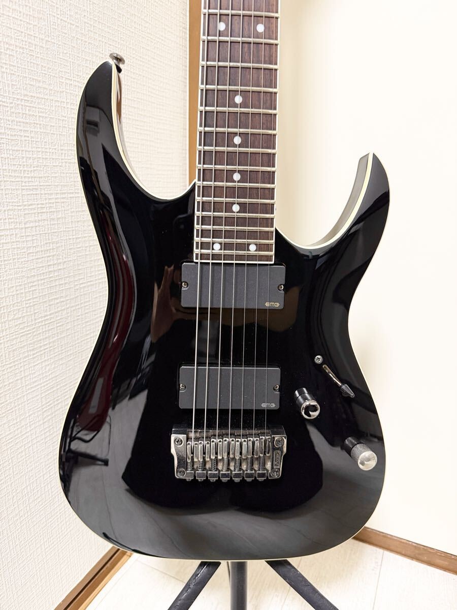 Ibanez Rga7 Black W/Emg Mod 3.81Kg/2010 7 String Guitar
