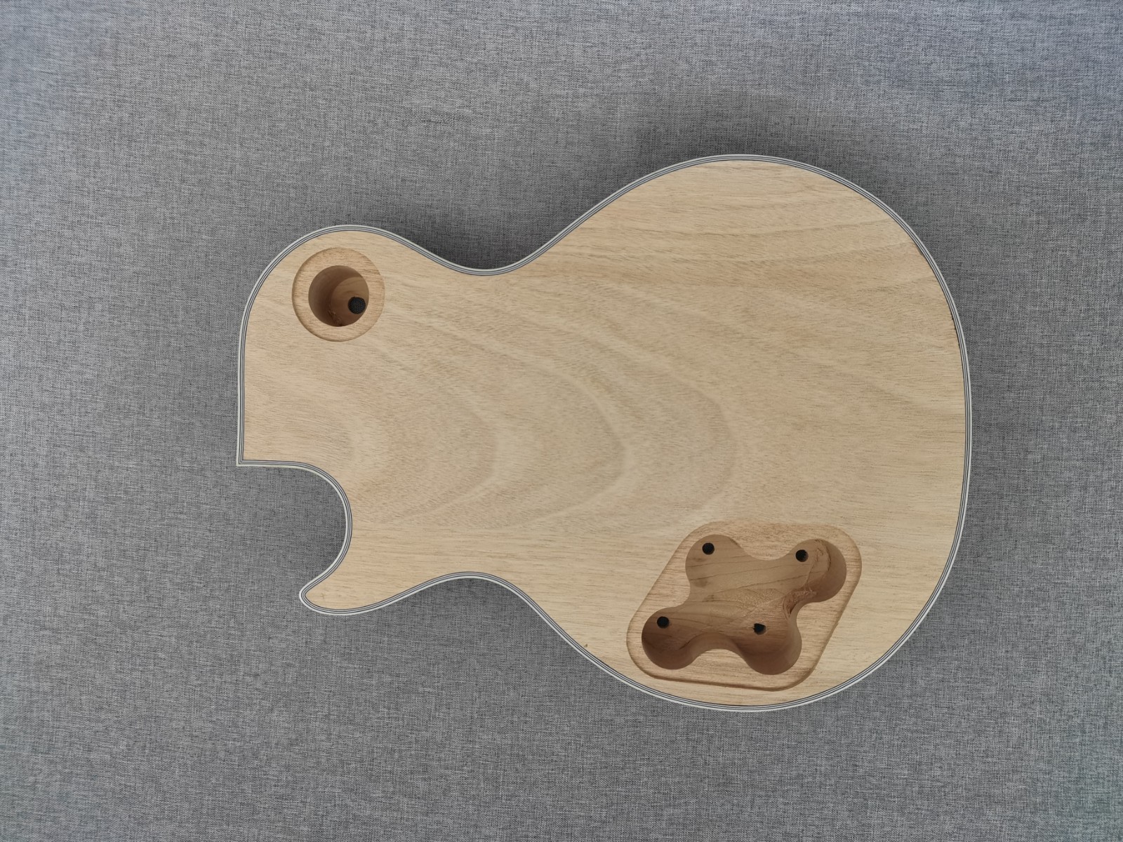 DIY 6 String LP Custom Style Electric Guitar Kit Flame Maple Top GD Part 22F