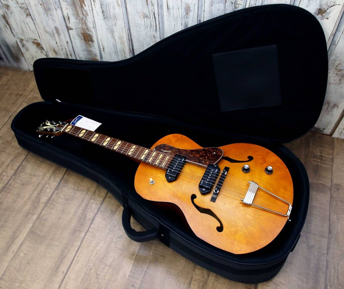 Godin 5Th Avenue Jumbo P90 Harvest Gold Full Aco
