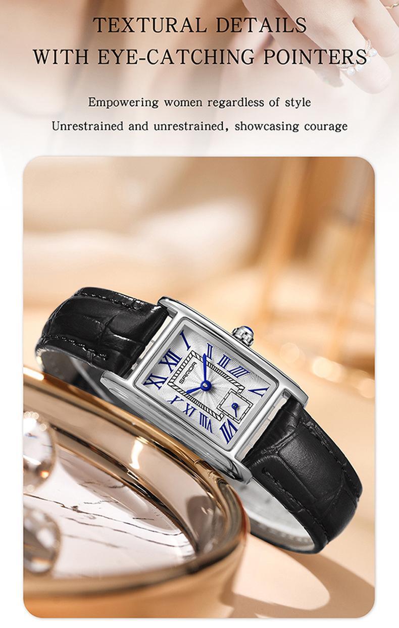 Sanda 1116 New Fashion 2023 Elegant Design Rectangle Dial Water Resistant Quartz